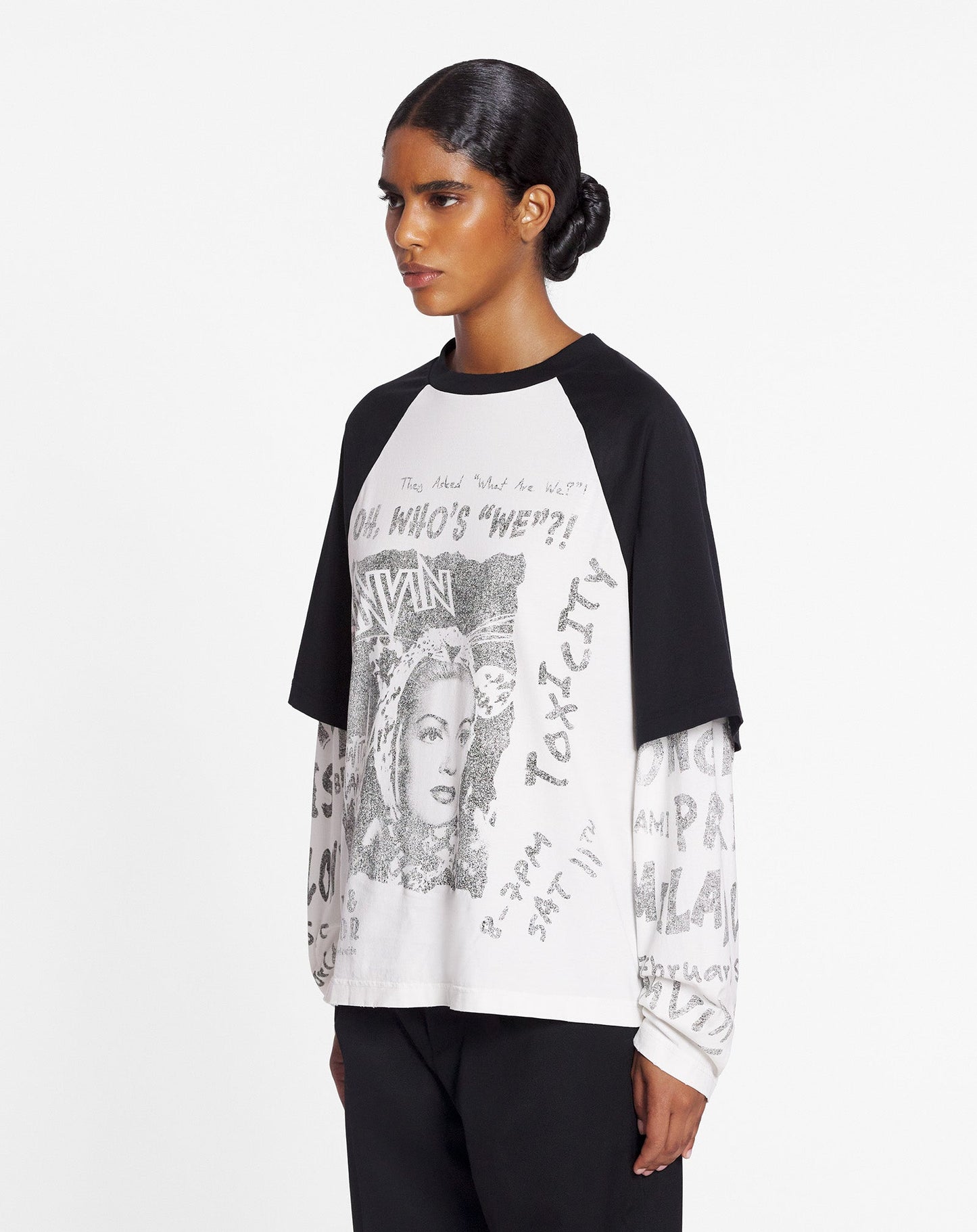 LANVIN X FUTURE LONG-SLEEVED PRINT T-SHIRT